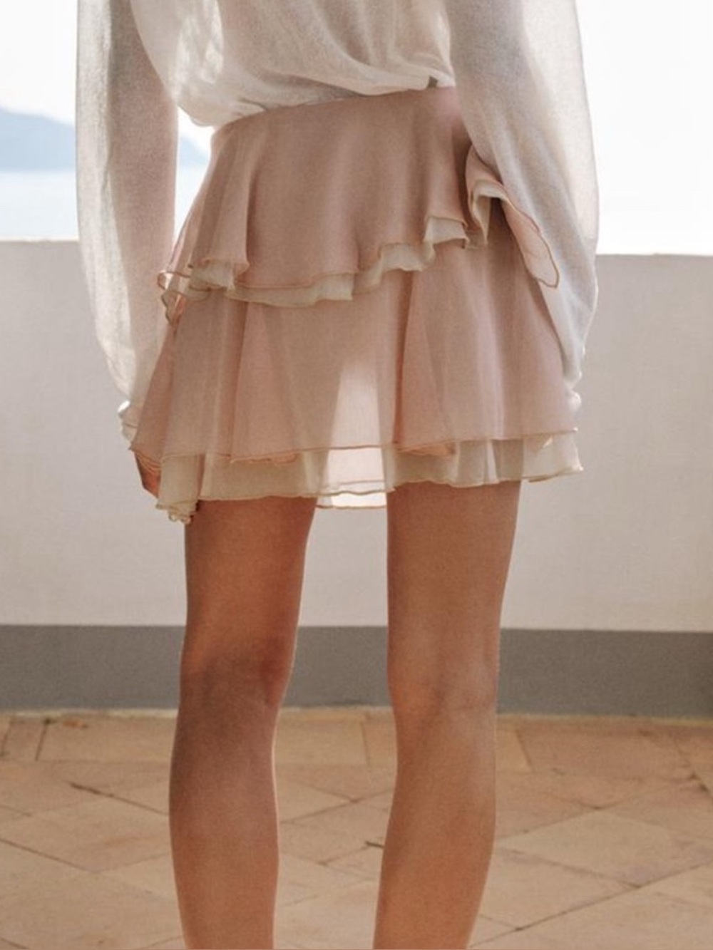 Zara Ruffled Mini Skirt - Picture 8 of 14